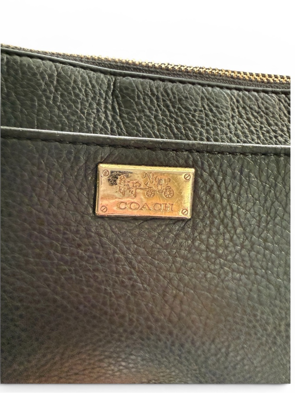 Coach Black Pebbled Leather Crossbody Bag - Picture 4 of 6